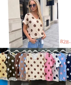 Bluzki DAMSKA WŁOSKA, Size uni ,paczka 6szt mix kolor (Sao chép)
