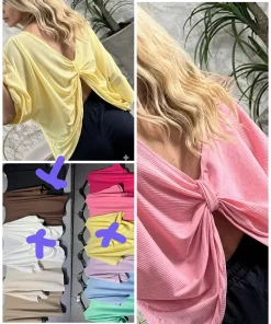 Bluzki DAMSKA WŁOSKA, Size uni ,paczka 6szt mix kolor