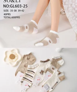 Stopki Damskie,Size 35-42, paczka 40szt, mix kolor