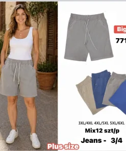 Spodenki jeansowe Damskie,Size 3xl/4xl/5xl/6xl, paczka 12szt, mix kolor