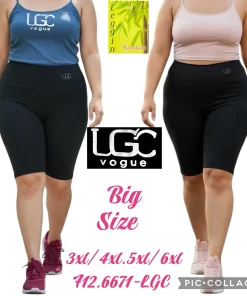 Leginsy Damskie,Size 3xl/54xl-5xl/6xl, paczka 12szt, 1 kolor
