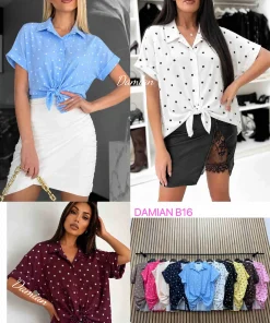 Bluzki damskie wloskie, Size uni ,paczka 6szt mix kolor