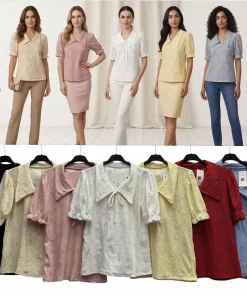 Bluzki damskie wloskie, Size uni ,paczka 6szt mix kolor