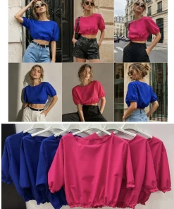 Bluzki Damskie,Size uni, paczka 6szt, mix kolor