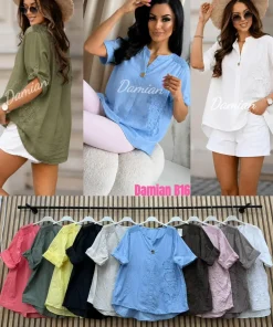 Bluzki damskie wloskie, Size uni ,paczka 6szt mix kolor