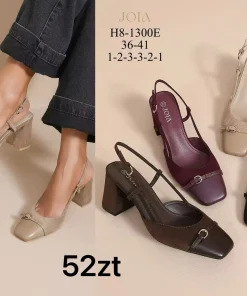 Sandaly na Obcasie DAMSKIE (36-41, 12par) 1 kolor