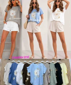 Bluzki damskie wloskie, Size uni ,paczka 6szt mix kolor