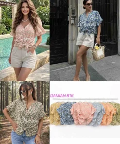 Bluzki damskie wloskie, Size uni ,paczka 6szt mix kolor