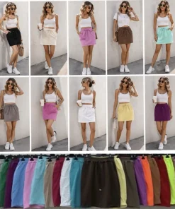 Spódnica krótka Damskie,Size uni, paczka 6szt, mix kolor