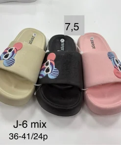 Klapki DAMSKIE(36-41, 24par) mix kolor