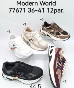 Buty Sportowe DAMSKIE (36-41, 12par) 1 kolor