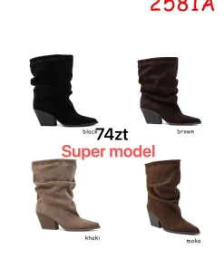 Buty Botki na Obcasie DAMSKIE (36-41, 12par) 1 kolor