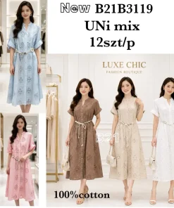 Sukienki damskie,size uni,paczka 12szt,mix kolor