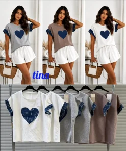 Bluzki damskie wloskie, Size uni ,paczka 6szt mix kolor