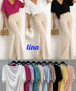 Bluzki damskie wloskie, Size uni ,paczka 6szt mix kolor