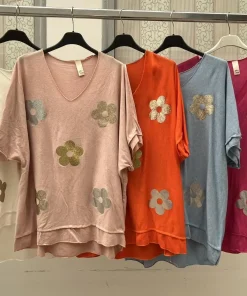 Bluzki damskie WŁOSKA, Size uni ,paczka 6szt mix kolor