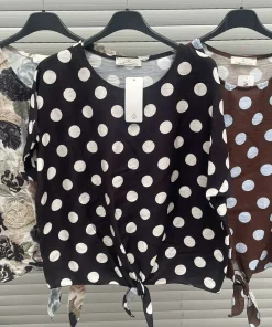 Bluzki damskie wloskie, Size uni ,paczka 6szt mix kolor