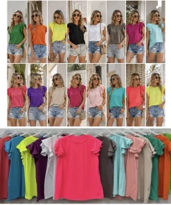 Bluzki Damskie,Size uni, paczka 6szt, mix kolor