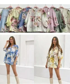 Bluzki damskie wloskie, Size uni ,paczka 6szt mix kolor