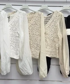 Bluzki damskie wloskie, Size uni ,paczka 6szt mix kolor