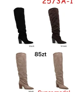 Buty Botki na Obcasie DAMSKIE (36-41, 12par) 1 kolor