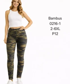 Legginsy Damskie,Size 2xl-6xl, paczka 12szt, 1 kolor