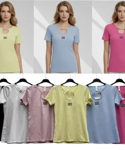 Bluzki damskie wloskie, Size uni ,paczka 6szt mix kolor