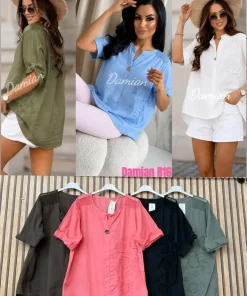 Bluzki damskie wloskie, Size uni ,paczka 6szt mix kolor