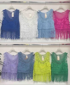 Bluzki damskie WŁOSKA, Size uni ,paczka 6szt mix kolor