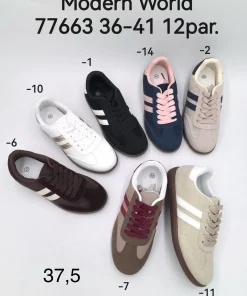 Buty Sportowe DAMSKIE (36-41, 12par) 1 kolor