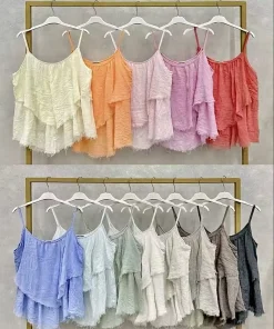 Bluzki damskie wloskie, Size uni ,paczka 6szt mix kolor