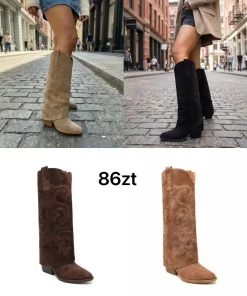 Buty Kozaki Damskie (36-41, 12par) 1 kolor