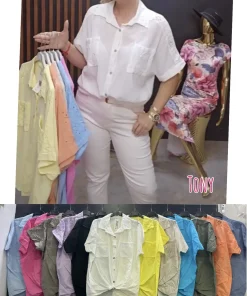 Bluzki damskie wloskie, Size uni ,paczka 6szt mix kolor