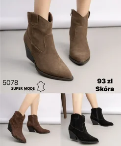 Botki DAMSKIE (36-41, 8par) 1 kolor