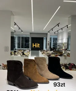 Botki DAMSKIE (36-41, 12par) 1 kolor