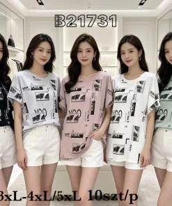 Bluzki damskie,size 2/3-4/5xl,paczka 10szt ,mix kolor
