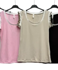Bluzki damskie wloskie, Size uni ,paczka 6szt mix kolor