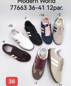 Buty Sportowe Damskie (36-41, 12par) 1 kolor