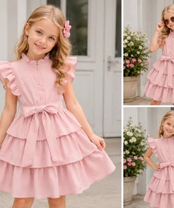 Sukienki DZIECIĘCA ,size 4-14lat,paczka 6szt ,1 kolor