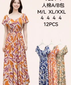 Sukienki damskie,size m/l-xl/2xl,paczka 12szt ,mix kolor
