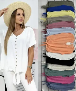 Bluzki damskieWŁOSKA, Size uni ,paczka 6szt mix kolor
