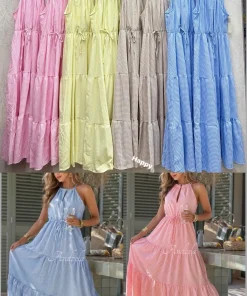Sukienki damskie wloskie, Size uni ,paczka 6szt mix kolor