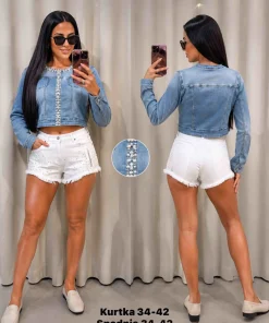 Kurtki Jeansowe Damskie ,size 34-42,paczka 10szt,1kolor