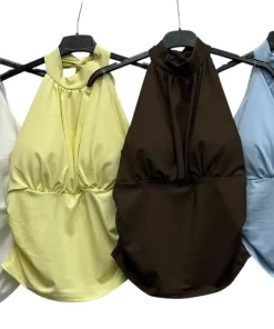 Bluzki damskie wloskie, Size uni ,paczka 6szt mix kolor