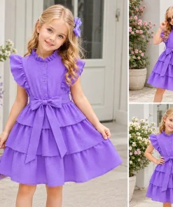 Sukienki DZIECIĘCA ,size 4-14lat,paczka 6szt ,1 kolor