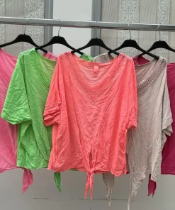 Bluzki damskie wloskie, Size uni ,paczka 6szt mix kolor