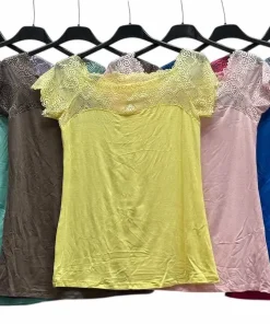 Bluzki damskie WŁOSKA, Size uni ,paczka 6szt mix kolor
