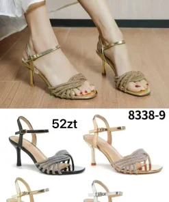Sandaly na Obcasie Damskie (36-41, 12par) 1 kolor