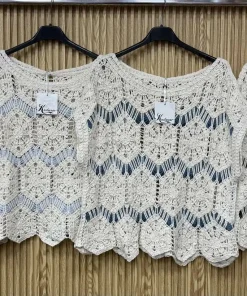 Bluzki damskie wloskie, Size uni ,paczka 6szt mix kolor