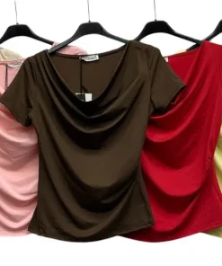 Bluzki damskie wloskie, Size uni ,paczka 6szt mix kolor